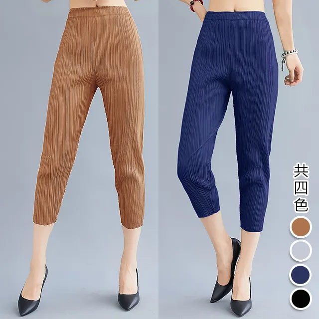 【韓國K.W.-歐美】KSD2843俏麗黑桃壓褶風格褲(設計師款 褶衣 雪紡 亞麻 小香風) 歷史價格詳細信息