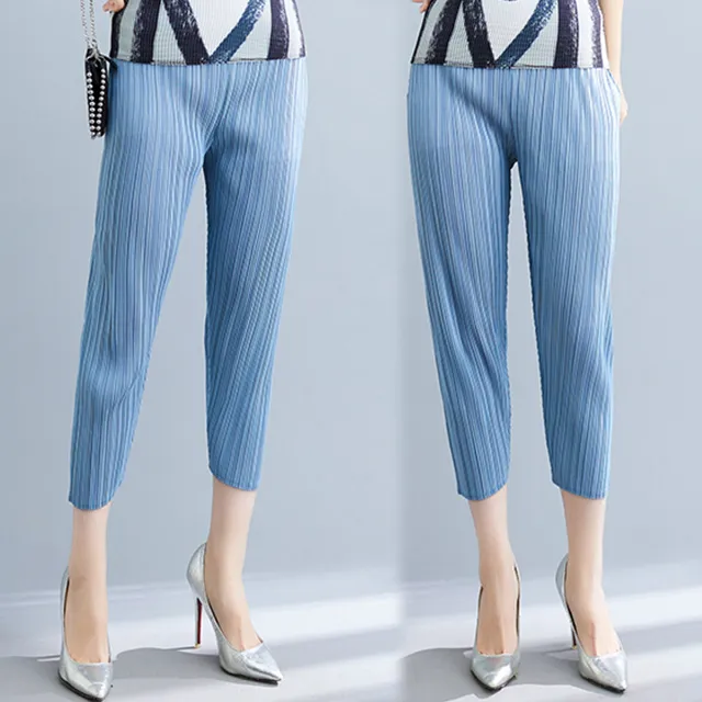 【韓國K.W.-歐美】KSD2859挑逗情人壓褶風格褲子(設計師款 褶衣 雪紡 亞麻 小香風) 歷史價格詳細信息