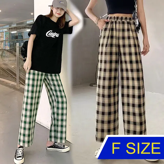 【韓國K.W.】KD2979休閒居家英倫格紋修飾臀圍褲(棉麻褲/寬褲/女褲/長褲/九分褲) 歷史價格詳細信息