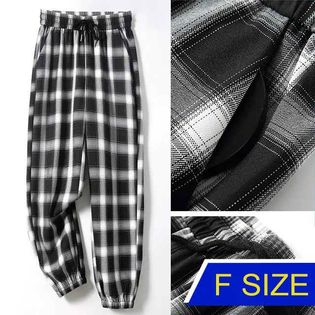 【韓國K.W.】KD2979休閒居家英倫格紋修飾臀圍褲(棉麻褲/寬褲/女褲/長褲/九分褲) 歷史價格詳細信息