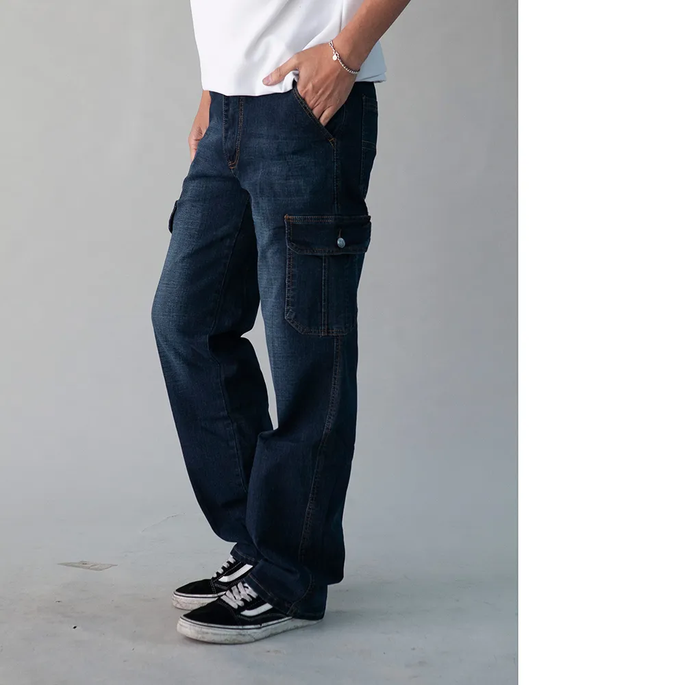 伸縮中直筒車繡口袋牛仔褲Straight Extendable Jeans(347-3106-34)深牛仔 男sun-e 歷史價格詳細信息