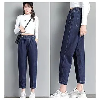 AKARA 顯瘦涼感冰絲牛仔藍九分褲 歷史價格詳細信息