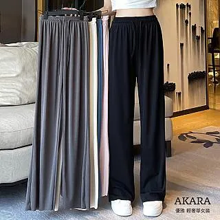 Akara 冰爽絲滑涼感牛仔綁帶寬管褲 歷史價格詳細信息