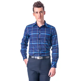 【金安德森】藍黃紅格紋黑釘扣短袖襯衫 歷史價格詳細信息