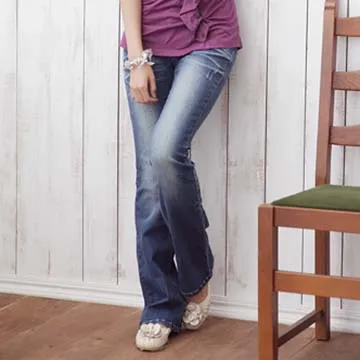 [S-7L熊衣褲語]長腿曲線線條．N67貓抓痕刷色口袋橘紅弧型車線窄管牛仔長褲(M-7L) 歷史價格詳細信息