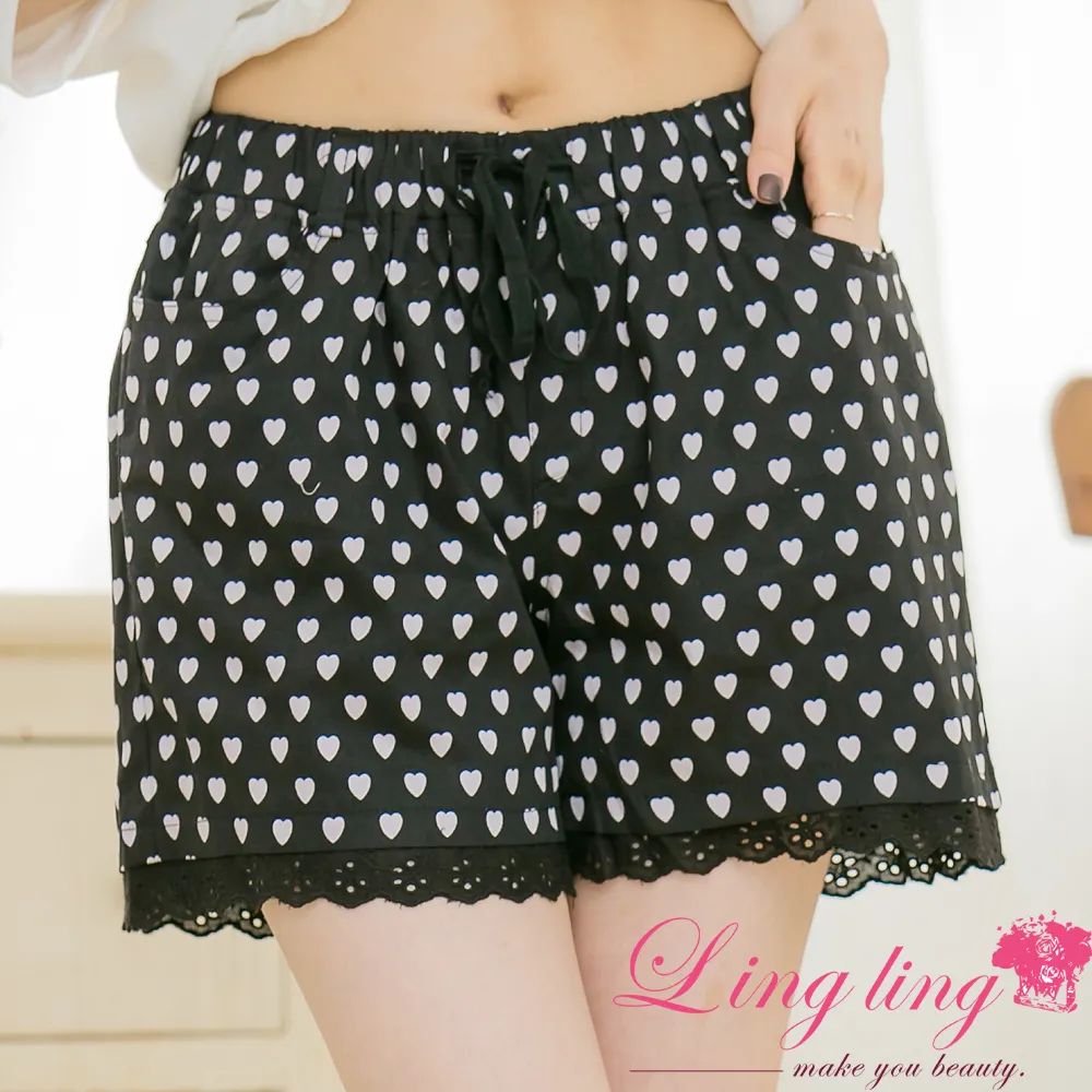 lingling中大尺碼 A3777百搭單品飾釦口袋抽繩七分寬褲(個性綠) 歷史價格詳細信息