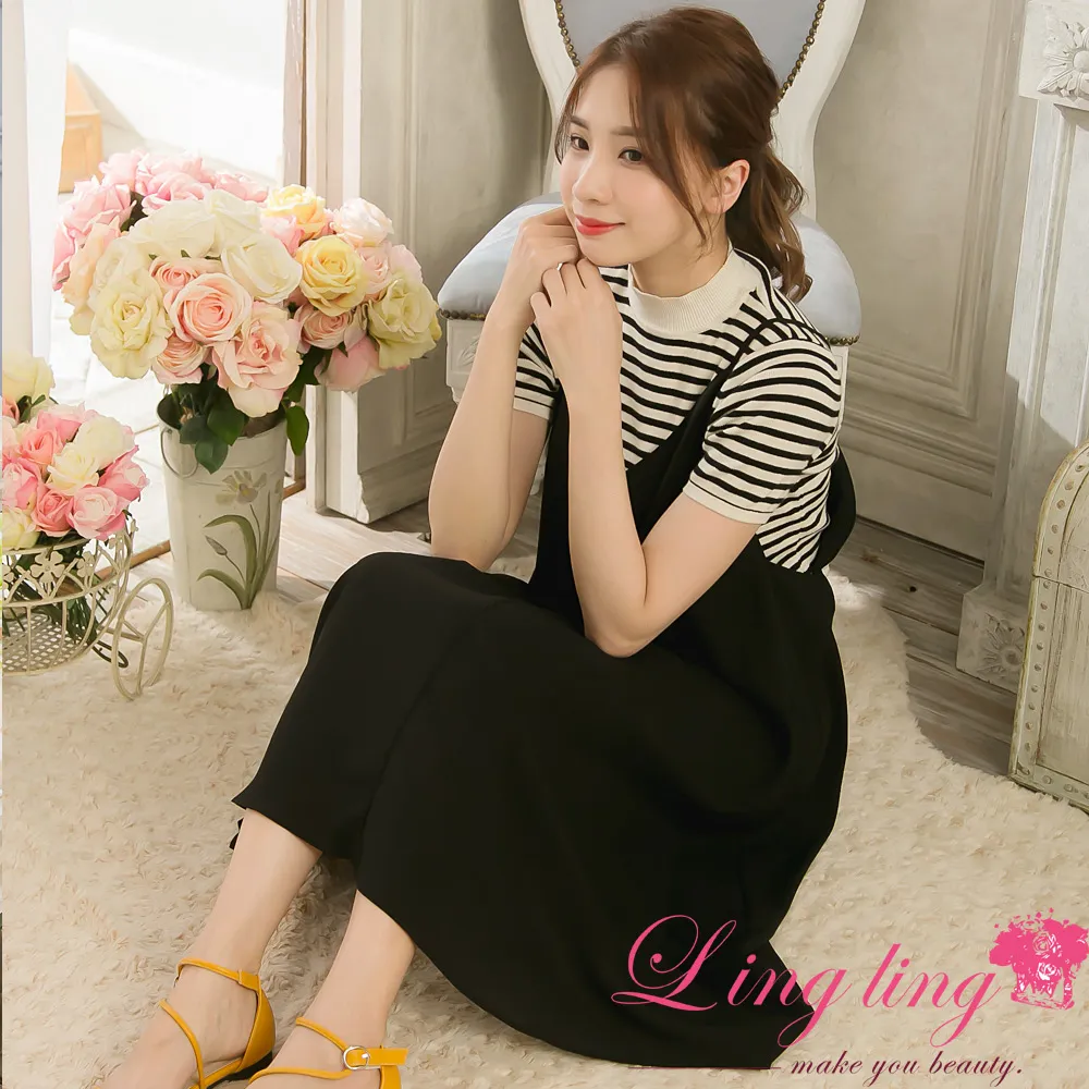 lingling中大尺碼 A4243-02大尺碼-女神必備英字釘珠裝飾荷葉五分袖上衣(清甜藍) 歷史價格詳細信息