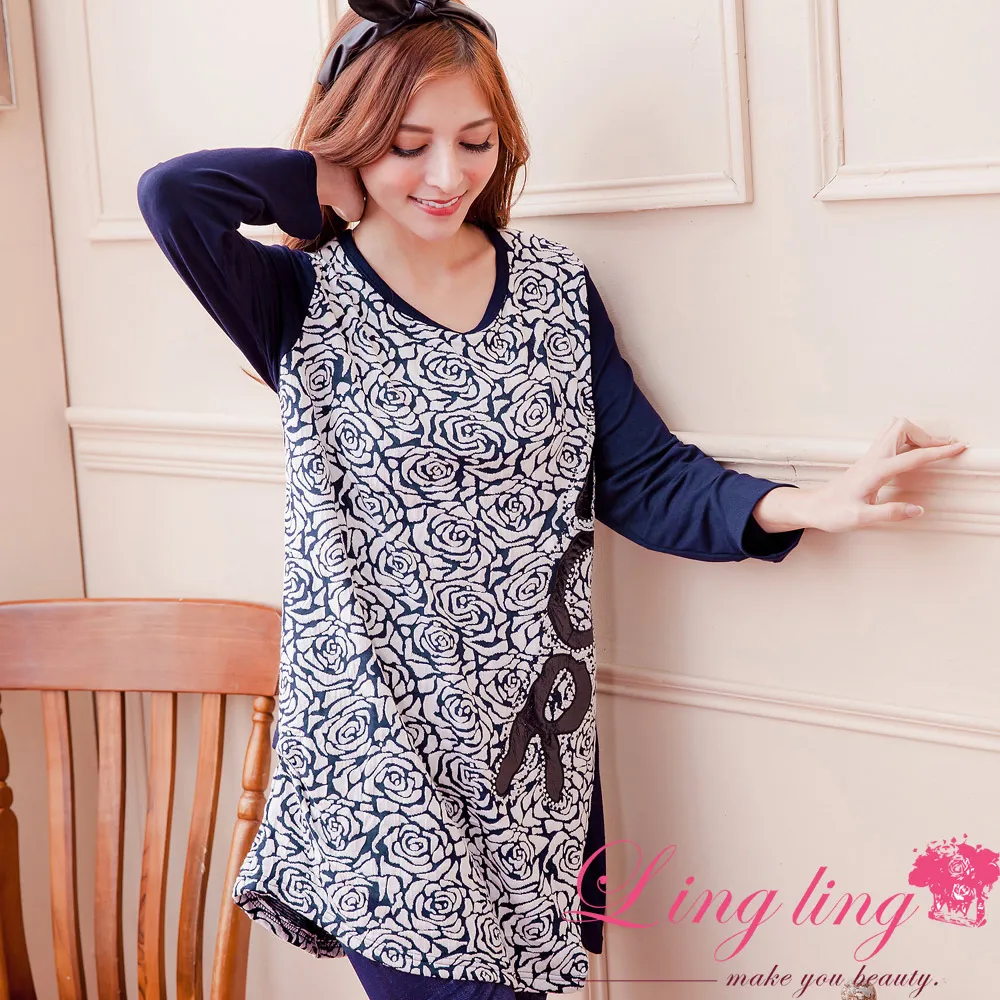 長上衣--優雅氣息直條壓紋圓弧開叉下擺圓領長袖長版上衣(黑.咖XL-3L)-X594眼圈熊中大尺碼 歷史價格詳細信息