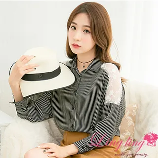 lingling中大尺碼 A1960-02搶眼造型梯形撞色連袖長上衣(百搭灰) 歷史價格詳細信息