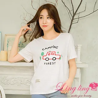 lingling中大尺碼 A4216-01休閒好感格紋拼接假兩件口袋短袖上衣(愛戀豆粉) 歷史價格詳細信息