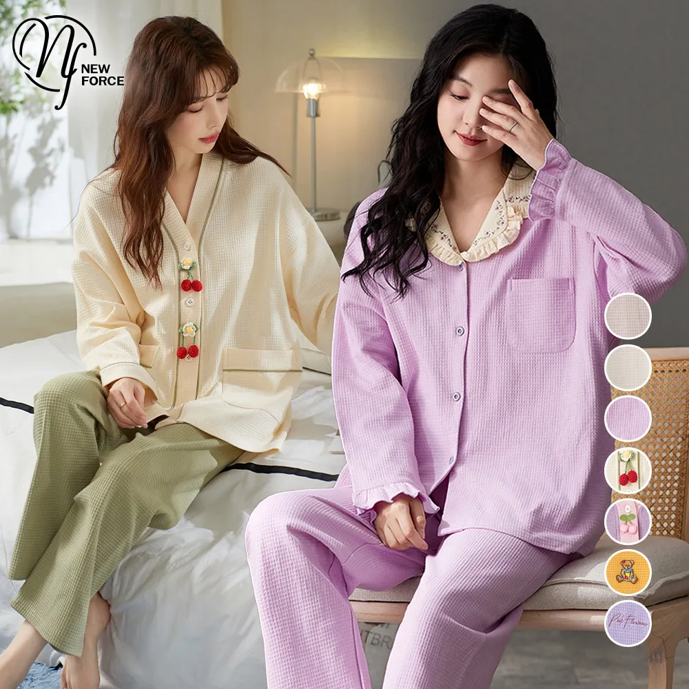 居家睡衣 綴花清香 二件式短袖成套休閒服(淺灰F) AngelHoney天使霓裳 歷史價格詳細信息