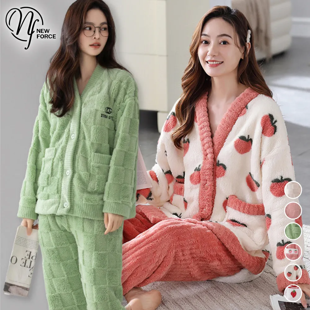 【NEW FORCE】 甜心花漾寬鬆舒適居家睡裙-四色可選 歷史價格詳細信息