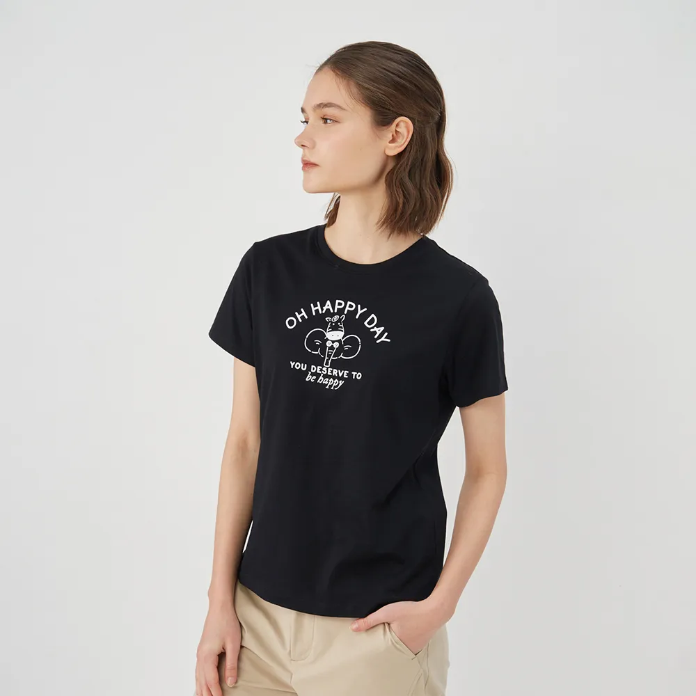 GIORDANO 女裝小象日常印花上衣-07 藍色 歷史價格詳細信息