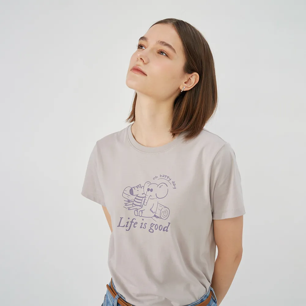 GIORDANO 女裝小象日常印花上衣-07 藍色 歷史價格詳細信息