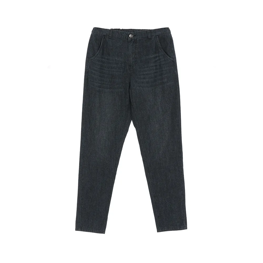 GIORDANO 女裝鬆緊腰錐形牛仔褲-76 中藍 歷史價格詳細信息