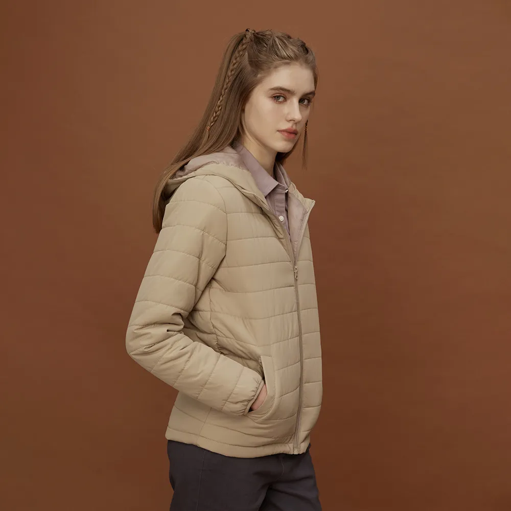 GIORDANO 女裝E care輕暖系列連帽外套-11 北極狼白 歷史價格詳細信息