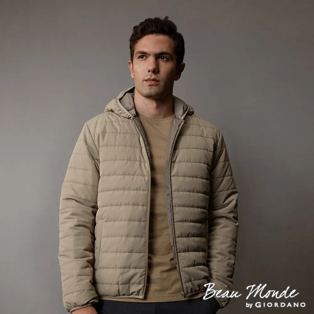 GIORDANO 男裝E care輕暖系列連帽外套-09 標誌黑 歷史價格詳細信息