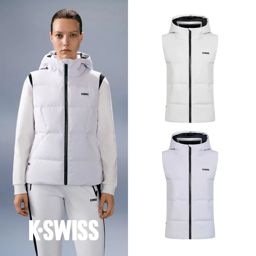 K-SWISS Down Vest可拆式連帽羽絨背心-男-黑 歷史價格詳細信息