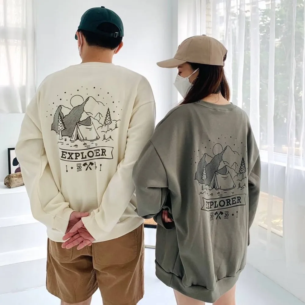 【AMERO】男裝 女裝 長袖大學T 內裡牛奶絨 狗狗印花 情侶裝 歷史價格詳細信息