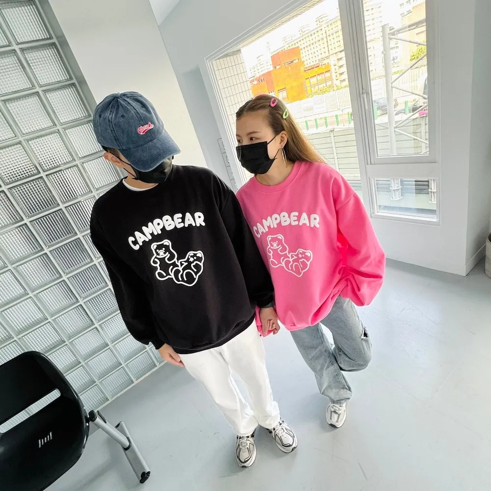 小熊刷毛印花圓領套頭大學T 情侶裝流行刷毛款男潮版港風修身中青年 大學T 印花T 長T（XHD215）【壹號站】 歷史價格詳細信息