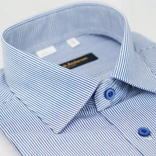 【金安德森】藍色條紋白緹花窄版襯衫-長袖 歷史價格詳細信息