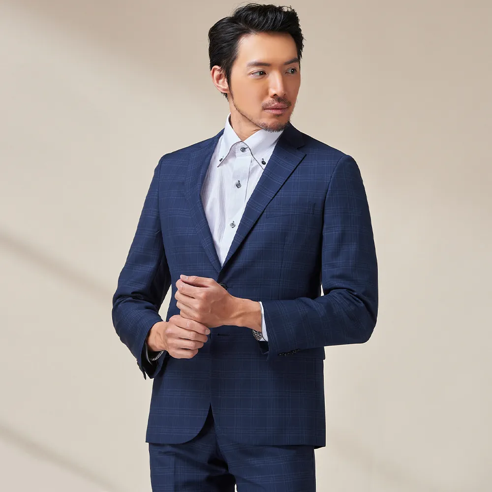 【per-pcs】典雅合身格紋打摺西褲(802206) 歷史價格詳細信息