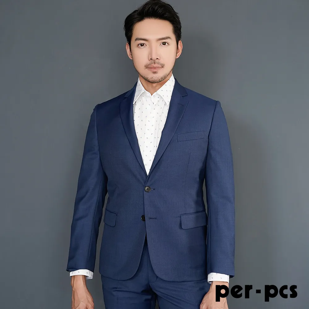 【per-pcs】經典極簡不敗合身西裝_藍(719302) 歷史價格詳細信息