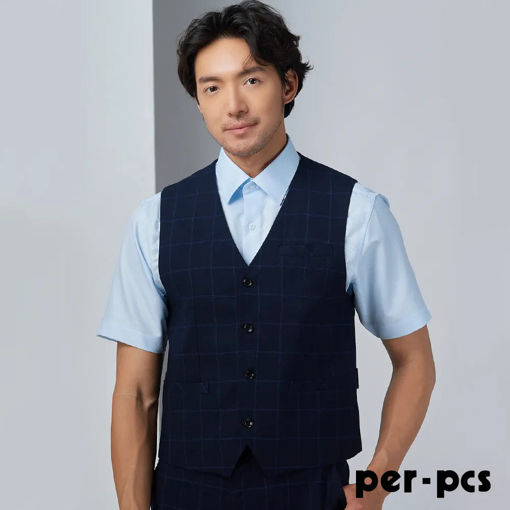 【per-pcs】紳士魅力風格棉料POLO衫_藍(721518) 歷史價格詳細信息