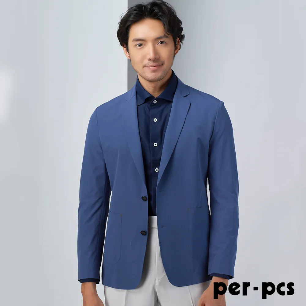 【per-pcs】輕奢俐落格紋合身西褲_藍黑(721103) 歷史價格詳細信息