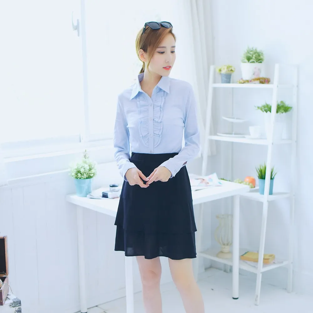 【EE-LADY】條紋V領七分袖襯衫-綠 歷史價格詳細信息