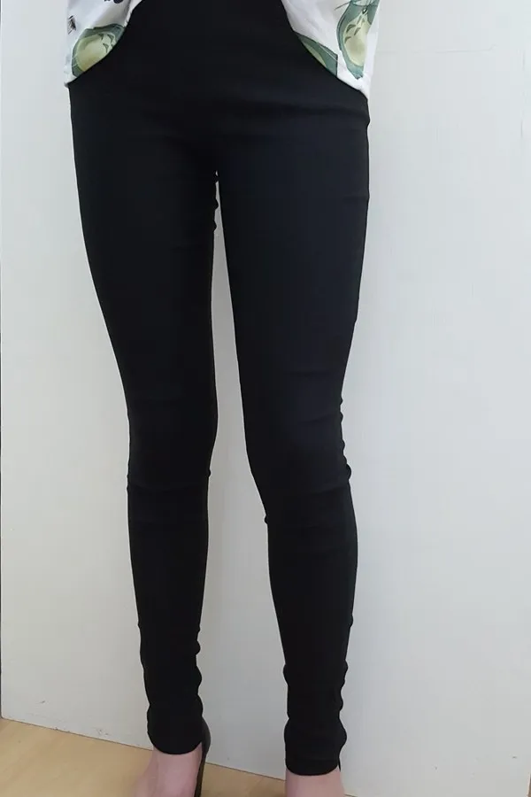 【EE-LADY】鬆緊褲頭斜口袋彈性窄管褲(二色) 歷史價格詳細信息