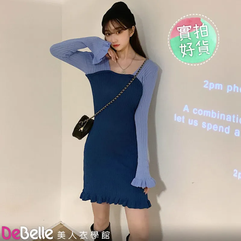 方型領喇叭袖蛋糕裙襬露背綁帶兩件式長版上衣(紅.杏L-3L)-U557熊衣褲語 歷史價格詳細信息