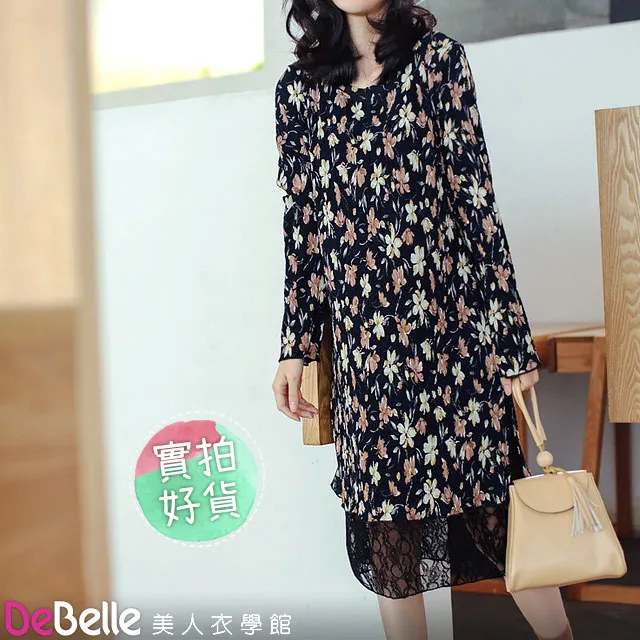 《DeBelle美人衣學館》寬鬆法式甜美蝴蝶結綁帶收腰褶皺短袖洋裝 歷史價格詳細信息