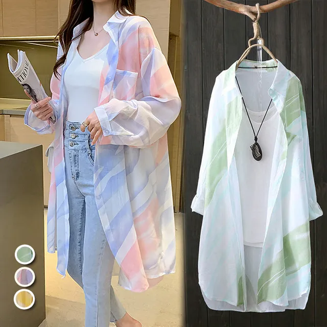 【韓國K.W.】KM2854秋冬現貨新品-微甜知性立領圈圈圖案外套上衣(防曬/長袖襯衫/長袖上衣) 歷史價格詳細信息