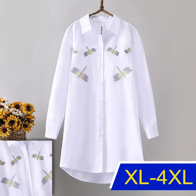 【韓國K.W.】KM2929刺繡舒適美學品味襯衫上衣(防曬/長袖襯衫/長袖上衣/薄外套) 歷史價格詳細信息