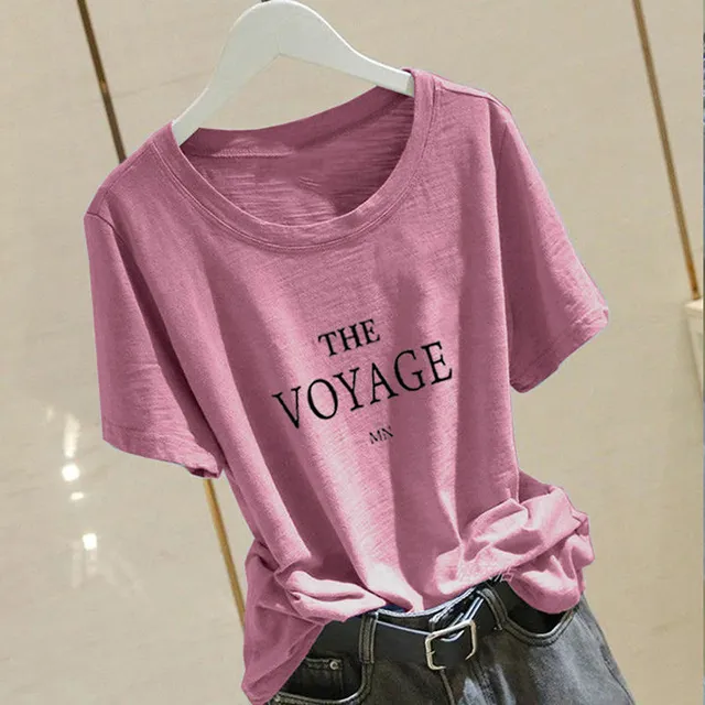 【韓國K.W.】KN2697現貨典雅印花人氣有機竹節棉上衣(V領上衣/棉上衣/短T恤) 歷史價格詳細信息