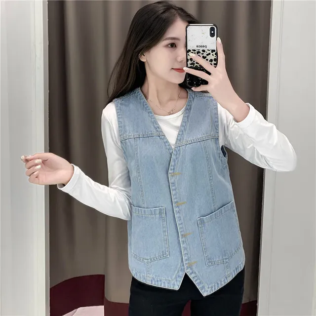 【韓國K.W.】KN2654現貨牛仔氣勢典雅丹寧百搭背心(新品/小香風/丹寧/背心/雜誌款) 歷史價格詳細信息