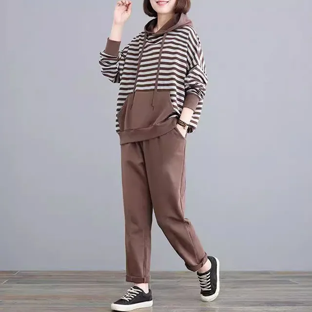 【韓國K.W.】KQM3992現貨韓國秋冬典雅淘氣長袖運動套裝(休閒/長褲/秋裝/新品) 歷史價格詳細信息