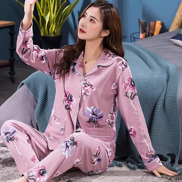 【韓國K.W.】KQM4026現貨大紫花棉質立領高質感休閒家居服(親膚/舒適/休閒/睡衣) 歷史價格詳細信息