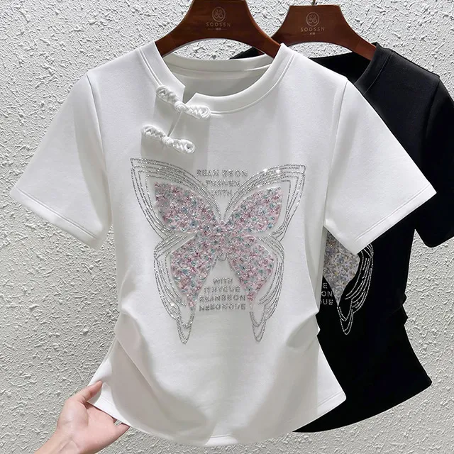 【韓國K.W.】KN2867亮片翻轉變色蝴蝶高棉質上衣(上衣/亮片/輕薄/棉) 歷史價格詳細信息