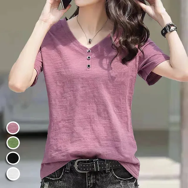 【韓國K.W.】KN2933現貨超塵拔俗天絲棉花版好氣色上衣(休閒/T恤/印花/小香風/中大尺碼) 歷史價格詳細信息