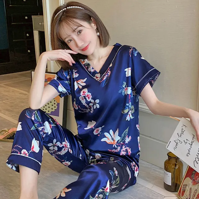 【韓國K.W.】KQN3934小熊花版棉稠休閒套裝(涼感/二件套/輕薄/短袖) 歷史價格詳細信息