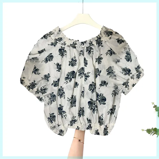 復古印花一字肩收腰修身連衣裙女掛脖蕩領網紗露背吊帶長裙氣質夏 歷史價格詳細信息