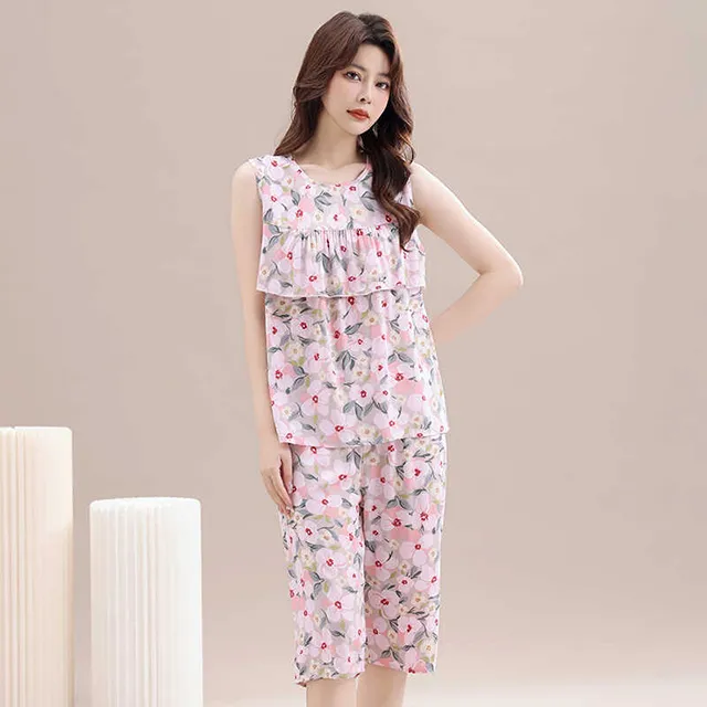 【韓國K.W.】KQN4140現貨天絲亞麻立領V型拼接花卉套裝褲(套裝/褲裝/裙裝/居家/休閒) 歷史價格詳細信息