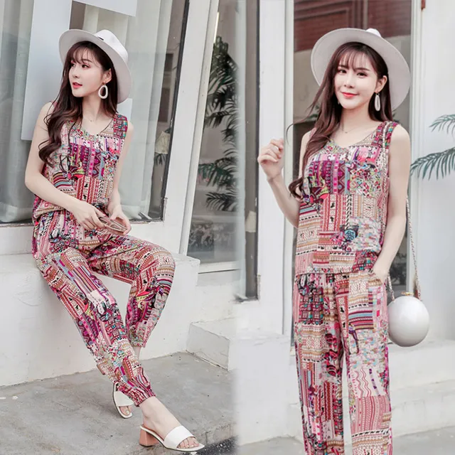 【韓國K.W.】KQN4108現貨韓國草莓天絲棉稠背心套裝(套裝/褲裝/裙裝/居家/休閒) 歷史價格詳細信息