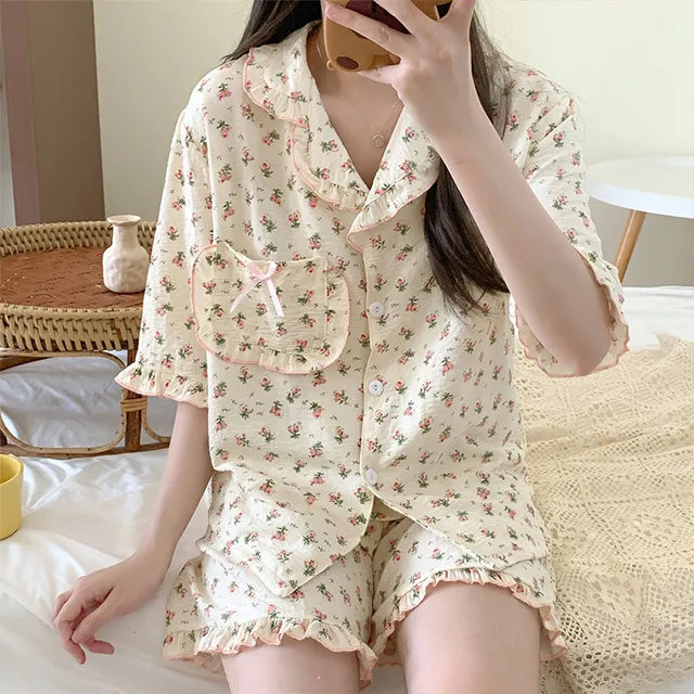 短袖居家休閒睡衣 北國雪熊 短袖二件式睡衣 休閒居家服 (粉色F) AngelHoney天使霓裳 歷史價格詳細信息