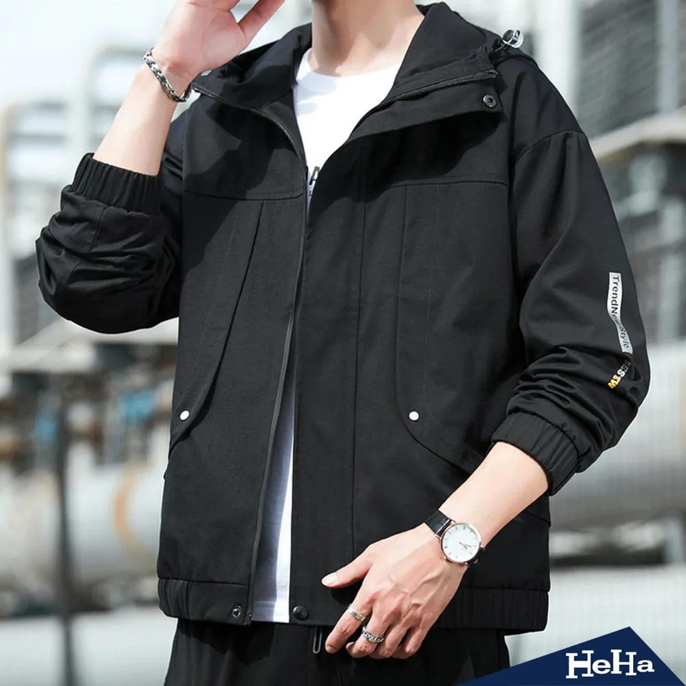 【HeHa】翻領鈕扣印花水洗夾克 三色 歷史價格詳細信息