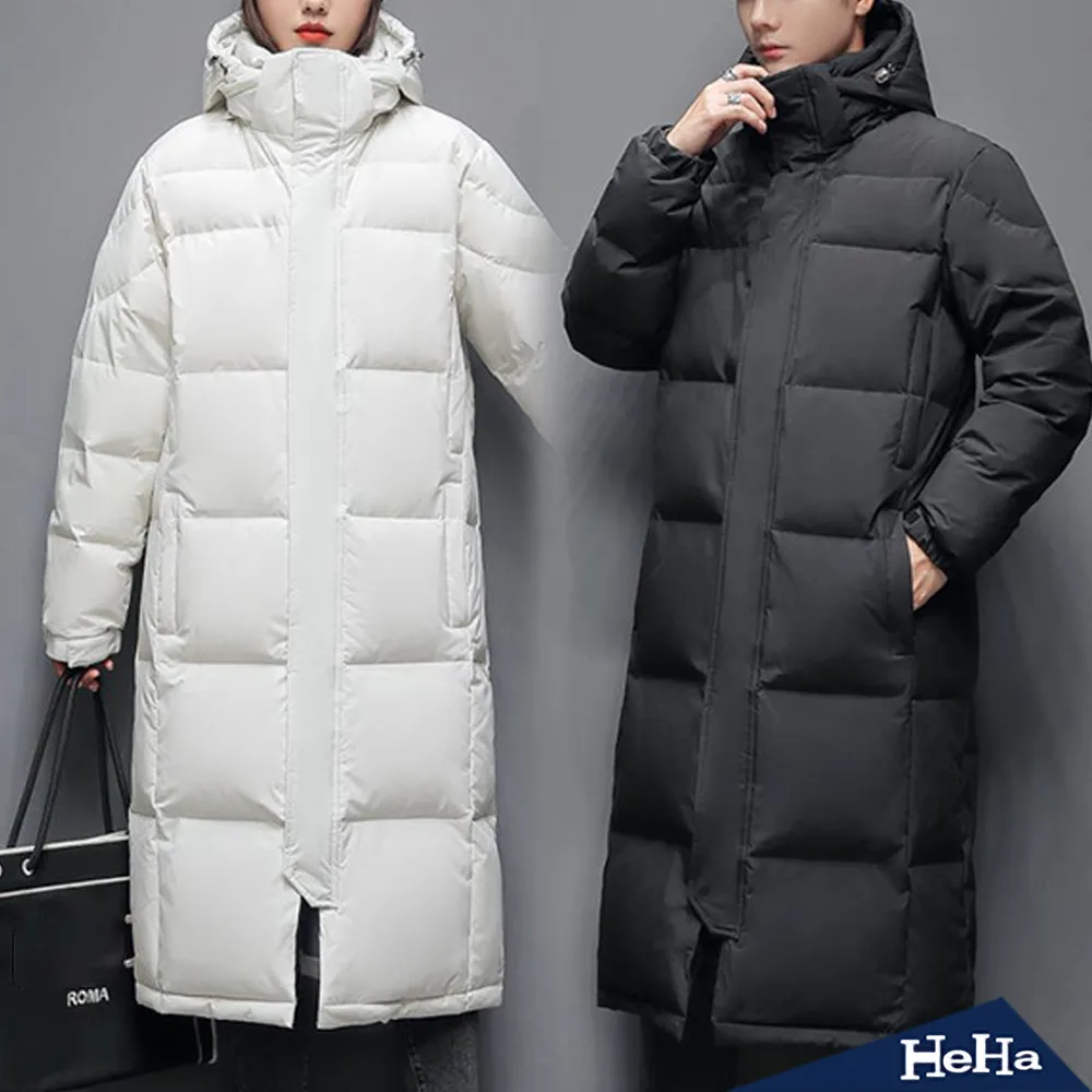 【HeHa】現貨 男士加厚鋪棉可拆式連帽中長版外套 二色 歷史價格詳細信息
