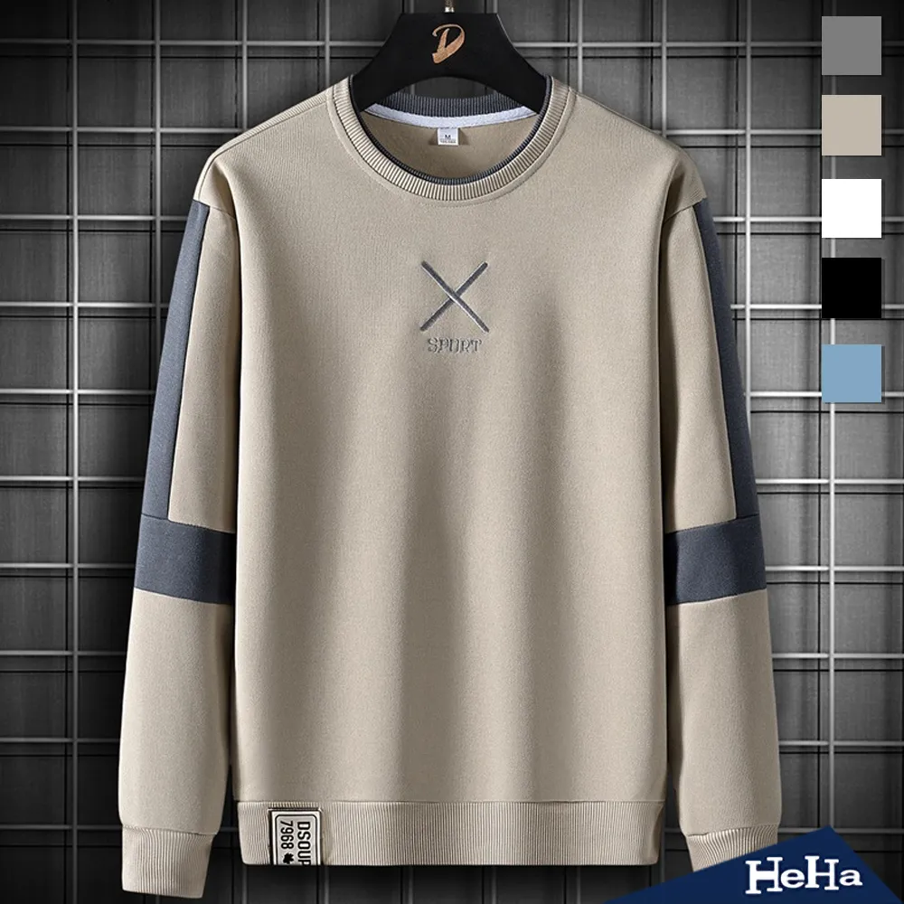 現貨【HeHa】圓領舒適創意精神英文字母長袖上衣 四色 歷史價格詳細信息