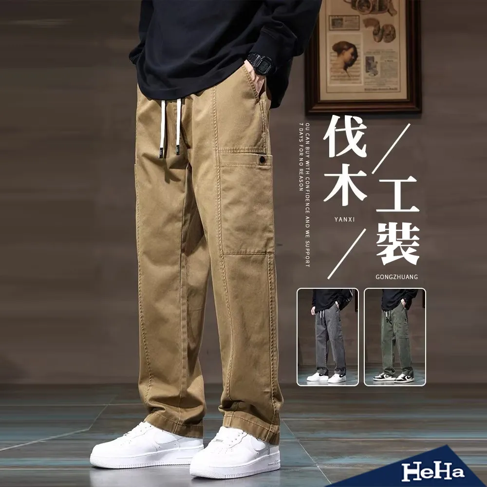 【HeHa】直筒百搭商務休閒長褲 兩色 歷史價格詳細信息